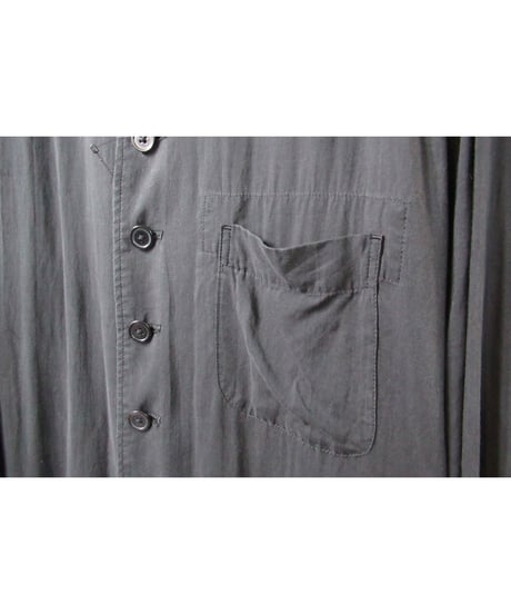 20ss yohji yamamoto pour homme パチポケットデザイン スタンドカラーブラウス（HN-B44-222）