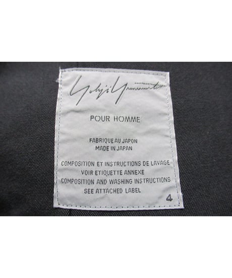 07aw yohji yamamoto pour homme ロゴ メッセージデザイン ニット切り替えジャケット（HX-J35-101）