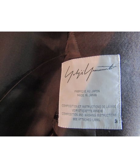 05aw yohji yamamoto femme ダークブラウン BIGボタンデザインジャケット FN-J31-187