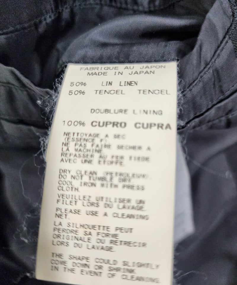 2015ss yohji yamamoto pour homme 黒 ヨウジロゴ入りフロッキー