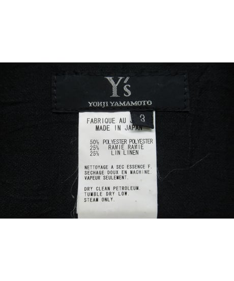 Y's yohji yamamoto シンプル シワ加工5分袖シャツ YX-B10-317