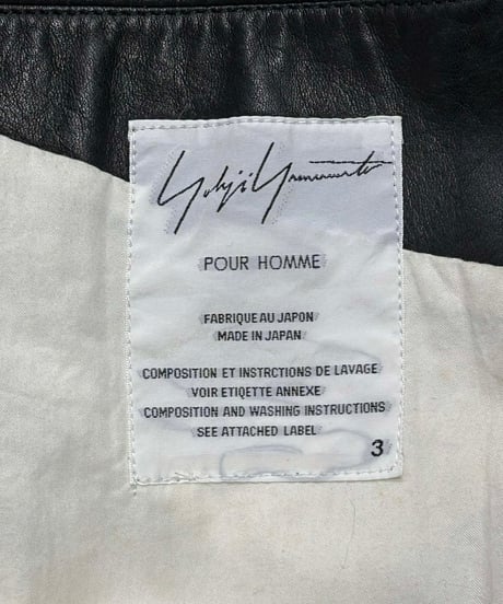 2004AW yohji yamamoto pour homme ファー付きファスナーレザーブルゾン（HJ-Y11-745）