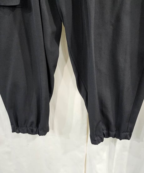 2017ss yohji yamamoto pour homme 黒 ミリタリーデザインパンツ (HD-P77-100)