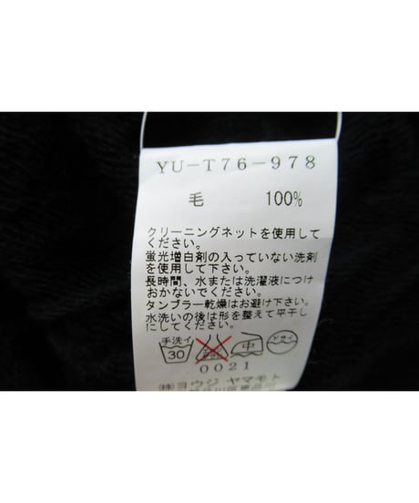 Y's yohji yamamoto 黒 裾デザインニット YU-T76-978