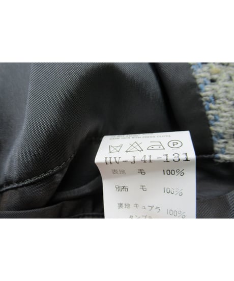 01aw yohji yamamoto pour homme ギャングスター 襟デザインツイードジャケット HV-J41-131