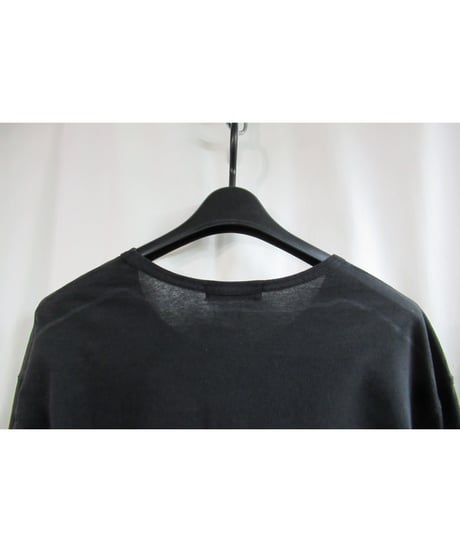 Y's for men yohji yamamoto 黒 ロゴプリントカットソー MX-T96-951