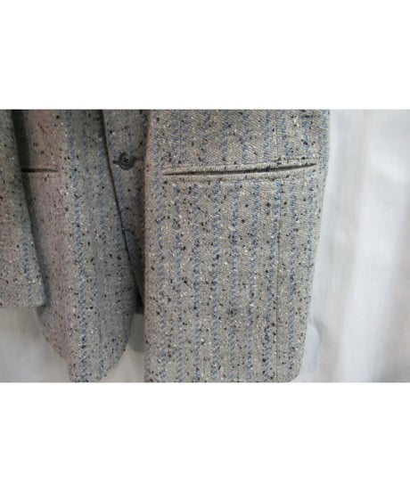 01aw yohji yamamoto pour homme ギャングスター 襟デザインツイードジャケット HV-J41-131