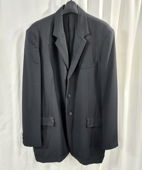 1994AW yohji yamamoto pour homme 黒 vintage デザイン3釦 ジャケット （HV-J82-174）