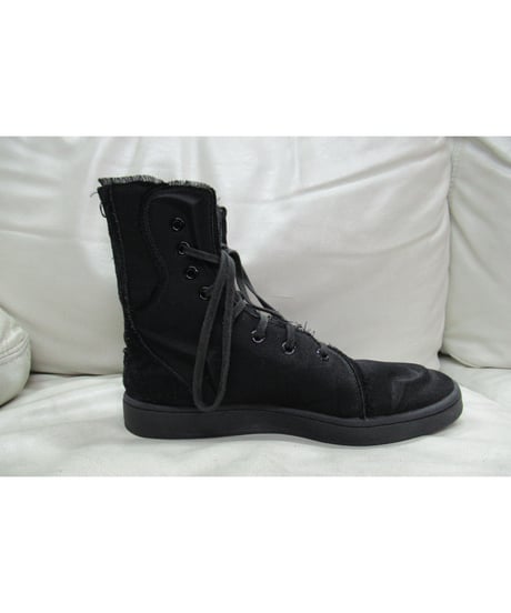yohji yamamoto pour homme バックファスナーデザインスニーカーブーツ