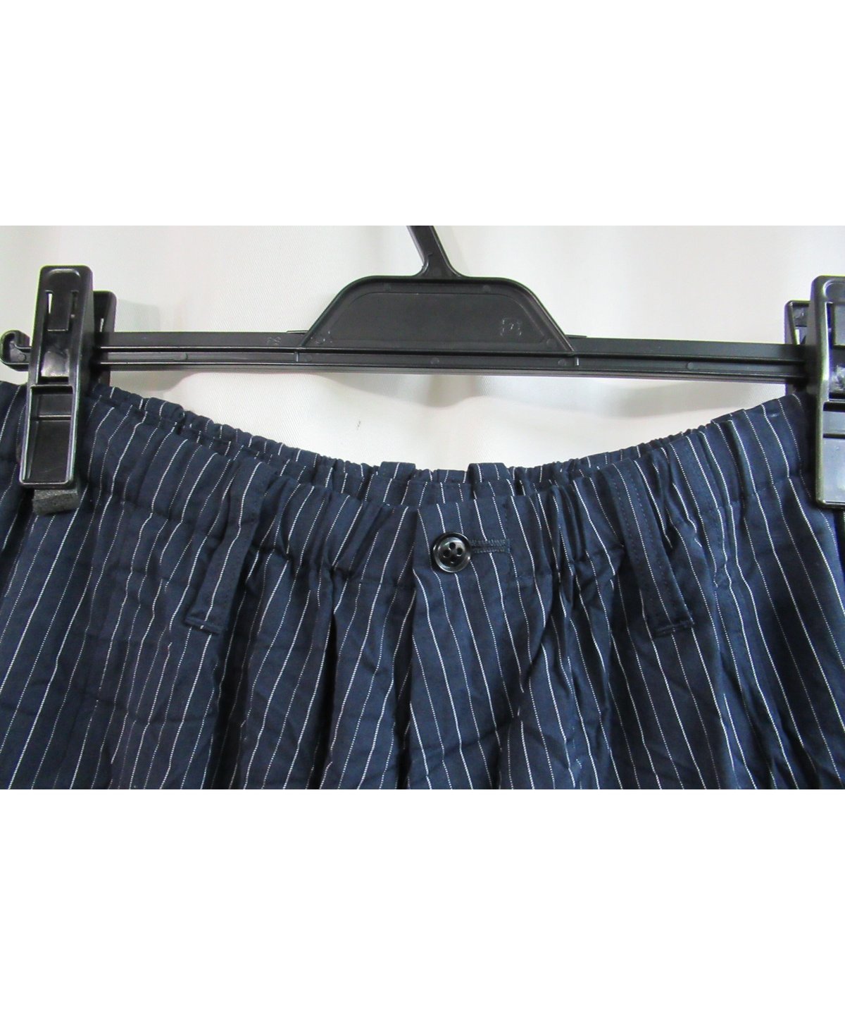 16ss yohji yamamoto pour homme 紺 ストライプシワ加工 サルエル