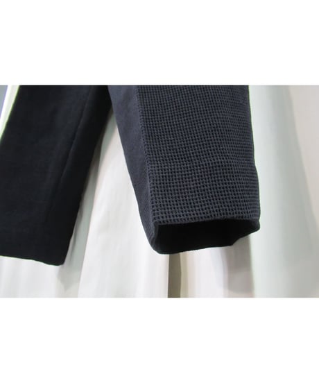 95aw yohji yamamoto pour homme vintage 鹿鳴館期 紺 ニット切替えデザインセットアップ（HE-J29-128）