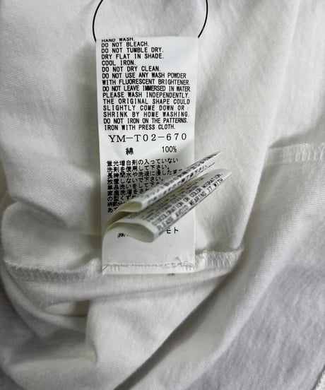 Y's yohji yamamoto ロゴプリントTシャツ（YM-T02-670）