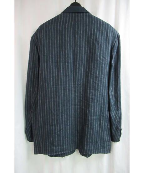 80’s COMME des GARCONS HOMME vintage 襟切替え ストライプジャケット HJ-02025M