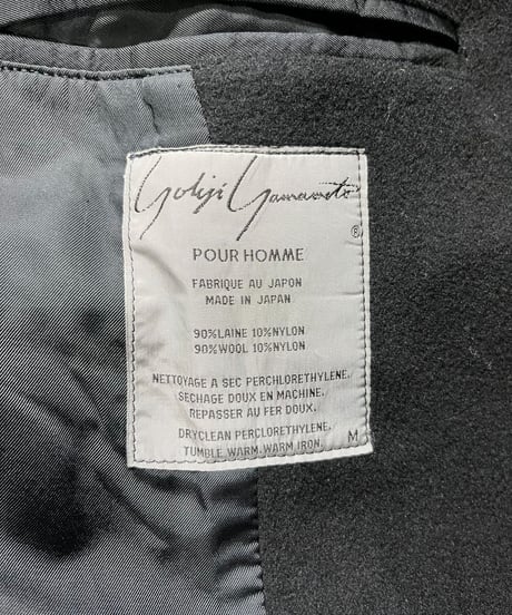 yohji yamamoto pour homme デザインロングコート（H-C01-001XXX）