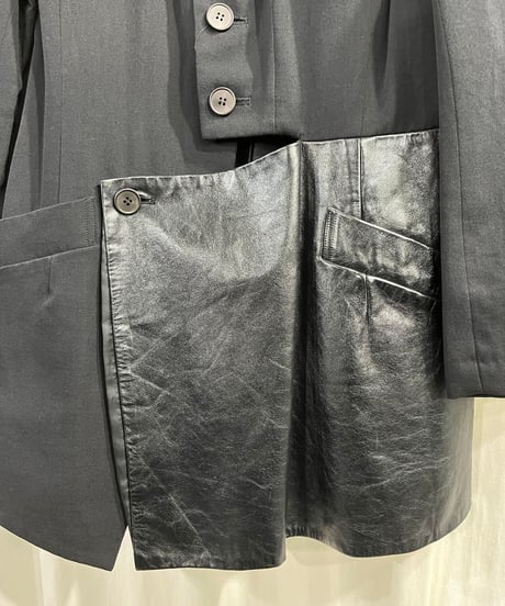 1980’s yohji yamamoto femme vintage レザー切り替えジャケット（FL-J33-134）