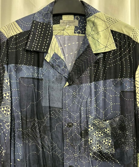 2015SS yohji yamamoto pour homme レ－ヨン ロングブラウス（HU-B46-216）