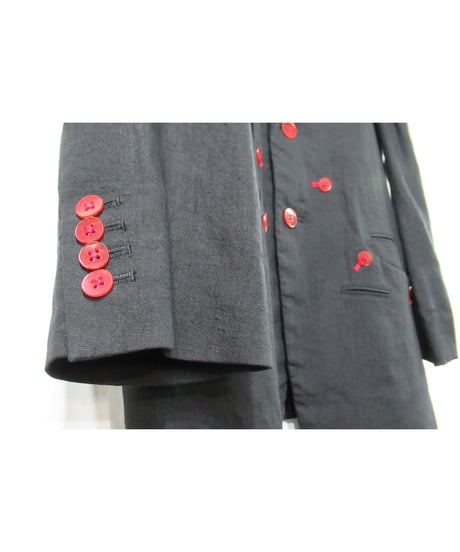 05ss yohji yamamoto pour homme 赤ボタン ステッチデザインセットアップ（HY-J60-801/HY-P61-801)