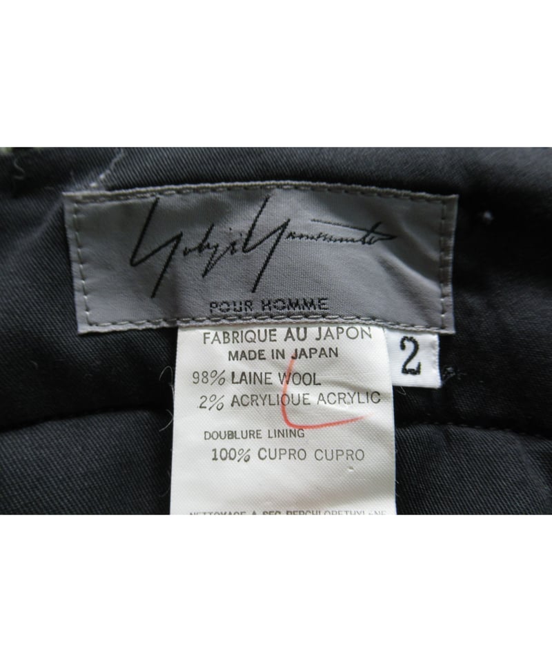 01aw yohji yamamoto pour homme ギャングスター 襟デザイン ツイ...