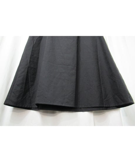 yohji yamamoto +noir ストライプ シンプルロングフレアスカート（NZ-S01-111）