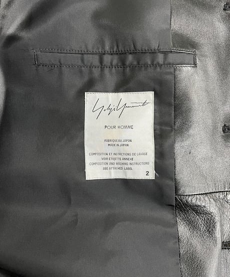 2003AW yohji yamamoto pour homme 羊革切替えジャケット（HU-J74-165）