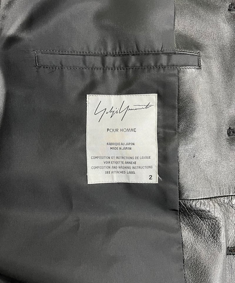 2003AW yohji yamamoto pour homme 羊革切替えジャケット（HU-