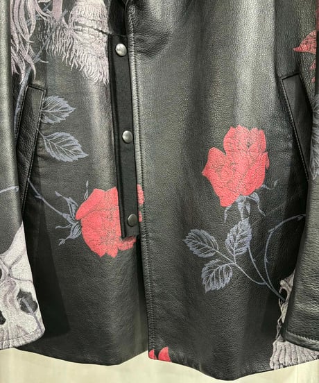 2014aw yohji yamamoto pour homme  vintage スカルローズレザージャケット（HF-Y07-703）