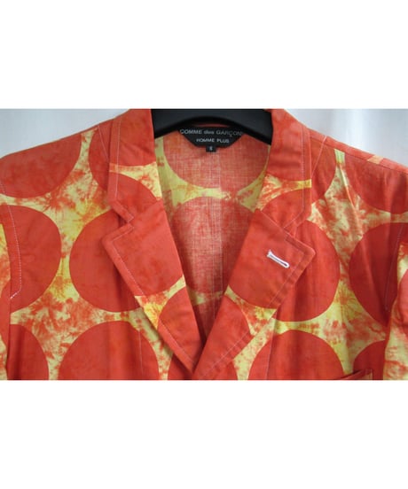 AD2001 COMME des GARCONS HOMME PLUS ドットプリント むら染めデザインジャケット PJ 10050S