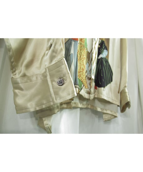 激レア 95aw yohji yamamoto pour homme vintage オリジナル 鹿鳴館 プリントブラウス（HE-B02-820）