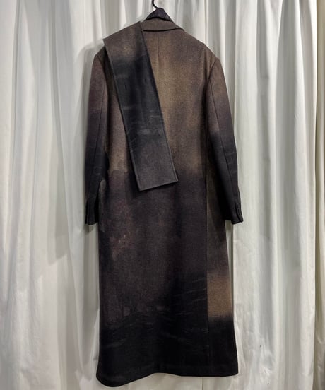 2022AW yohji yamamot pour homme ストール付きロングジャケット（HE-J40-168）