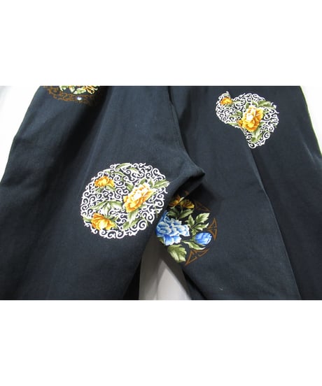 96ss yohji yamamoto pour homme vintage 花と少年期 プリントデザイン ワイドパンツ（HF-P01）