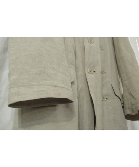 21ss yohji yamamoto pour homme リネン 多釦デザイン ノーカラージャケット（HD-J21-303）