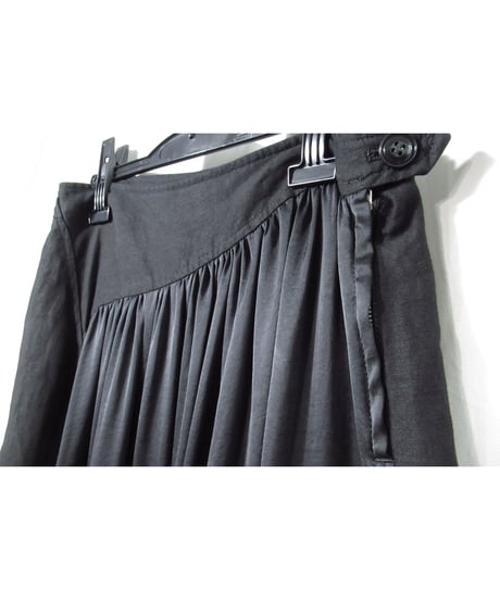Y’s yohji yamamoto 素材切り替えデザイン ロングスカート（YX-S06-816）