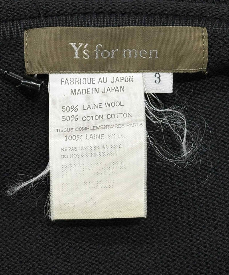Y's for men yohji yamamoto ジップカーディガン（M-K-206xxx
