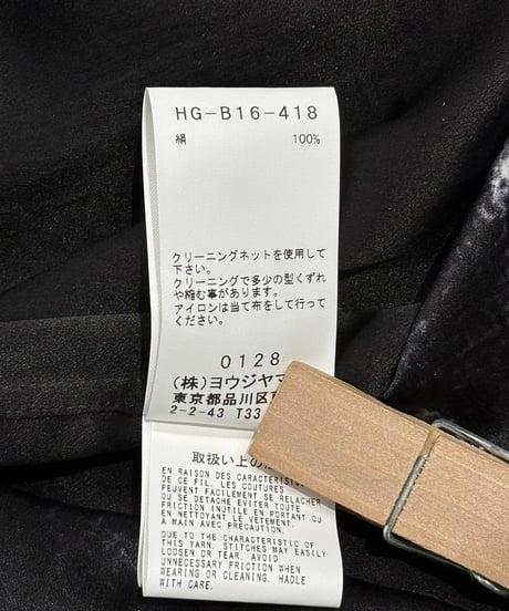 2022SS yohji yamamoto pour homme シルクブラウス（HG-B16-418）
