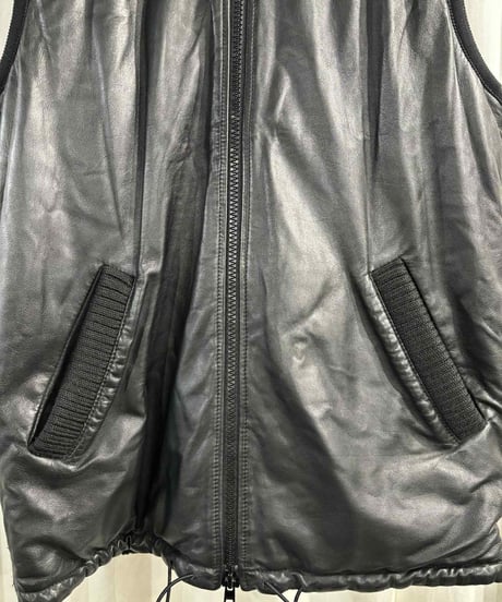 Y-3 yohji yamamoto フード付き羊革ベスト（3-V-215xxx）