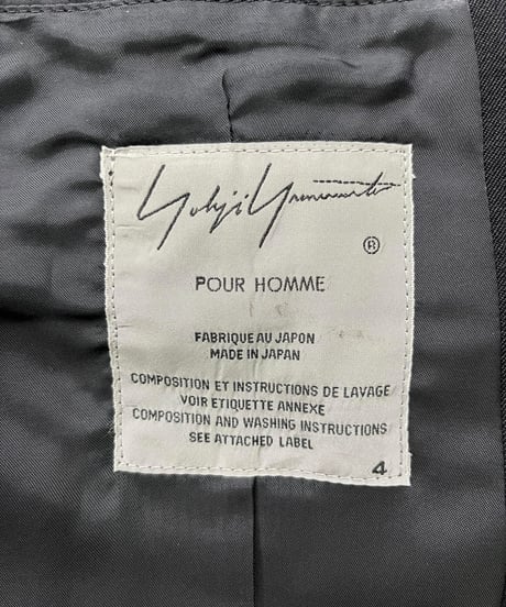 2020SS yohji yamamoto pour homme 2釦刺繡ジャケット（HN-J97-102）