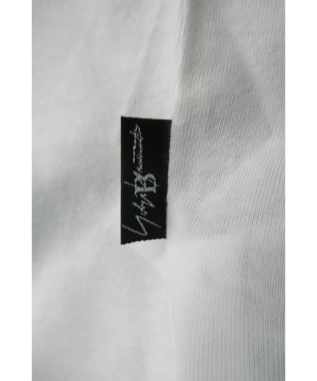 新品 20aw B yohji yamamoto +noir 白 ショルダーデザインノースリーブカットソー NR-T51-270