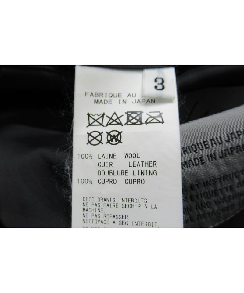 19ss yohji yamamoto pour homme バックレザー切り替えデザイン 19ss yohji yamamoto pour homme バックレザー切り替えデザイン