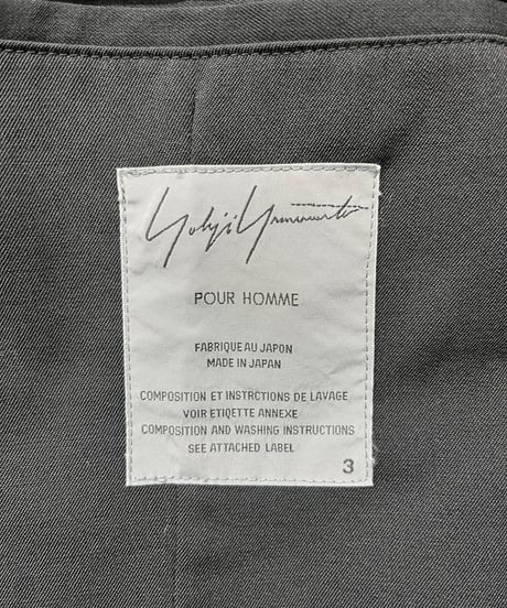 2006SS yohji yamamoto pour homme 3釦デザインジャケット（HR-J43-100）
