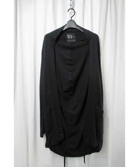Y’s yohji yamamoto 裾デザイン ボタンレス カットソーカーディガン（YQ-T08-063）