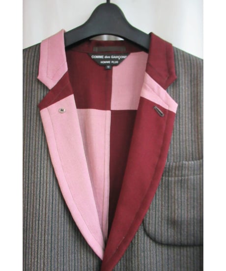 AD2001 COMME des GARCONS HOMME PLUS 裏地切替えデザインジャケット PJ 10067M