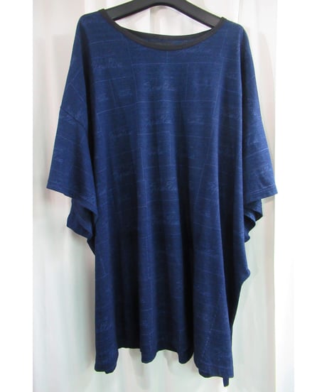 17aw yohji yamamoto Super Blue 青 インディゴ染め プリントカットソー NK-T83-095