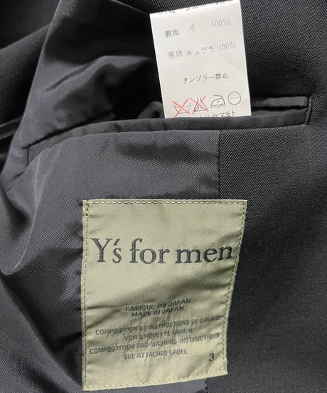 Y's for men yohji yamamoto デザインセットアップスーツ（MQ-J20-180）