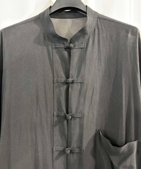 2020SS yohji yamamoto pour homme プリントロングチャイナシャツ（HN-B51-232）