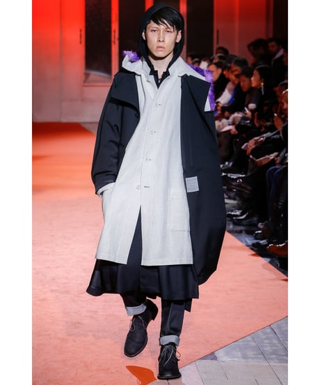 18aw yohji yamamoto pour homme フード付Aラインドレス HV-D38-105