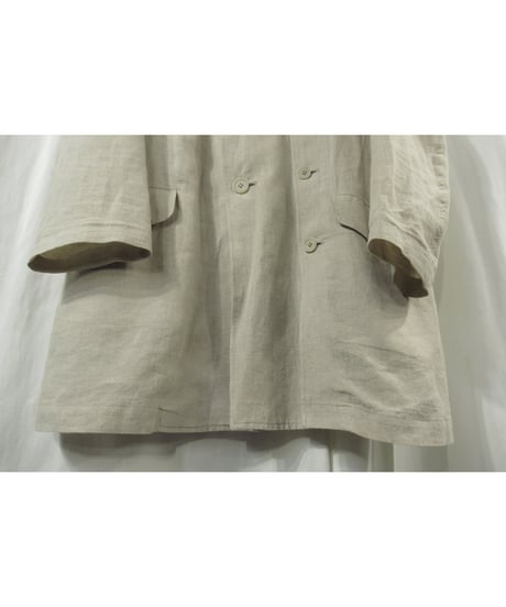 21ss yohji yamamoto pour homme リネン 多釦デザイン ノーカラージャケット（HD-J21-303）