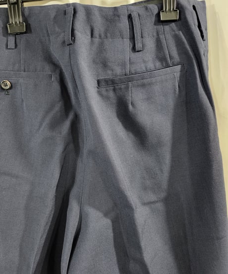 1994ss yohji yamamoto pour homme 紺 2タックテーパードパンツ (HT-P03-199)