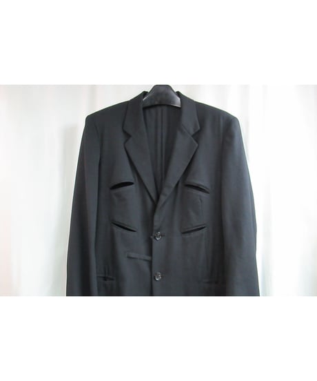 06aw yohji yamamoto pour homme カッティングデザインロングジャケット HB-J10-100