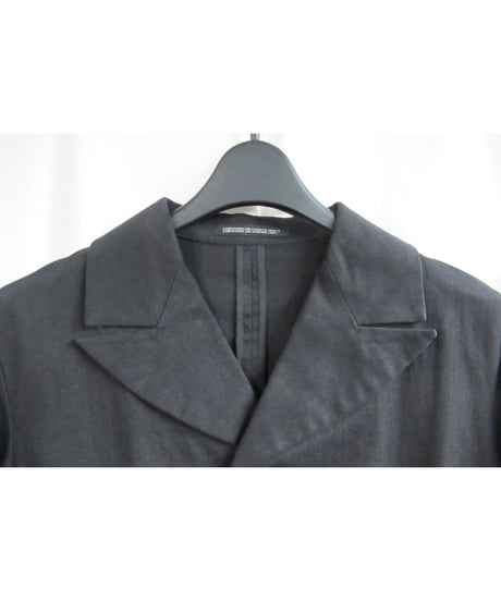 Y's yohji yamamoto 黒 コットンデザイン燕尾ジャケット YE-J01-025