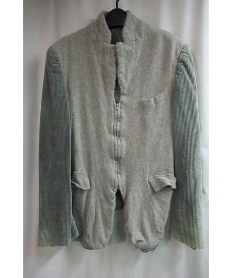 AD1994 COMME des GARCONS HOMME PLUS 縮絨 フロントジッパー 切替コーデュロイジャケット  PJ-04004M